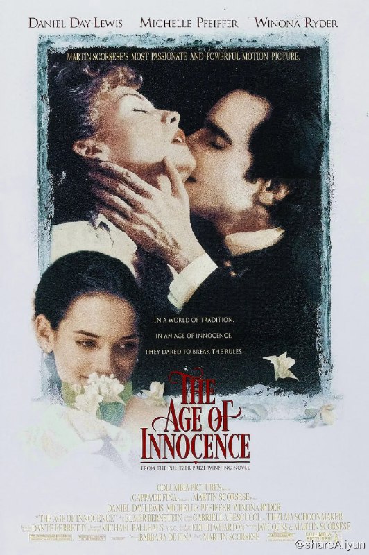 名称：纯真年代 The Age of Innocence (1993)描述：19世纪的纽约，上流阶层的人士有着一套自己的判断标准和生活规则，要求体面、得体
