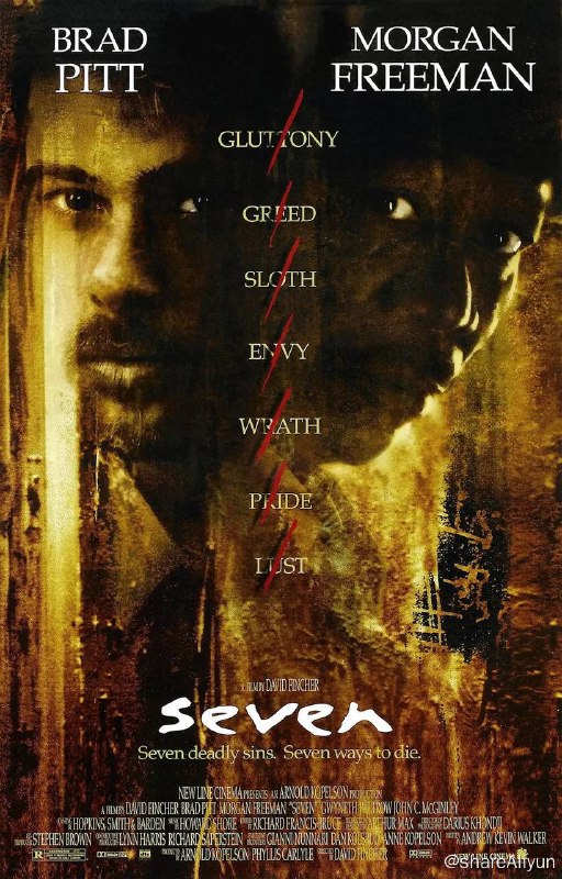 名称：七宗罪（豆瓣：8.8）描述：“暴食”、“贪婪”、“懒惰”、“嫉妒”、“骄傲”、“淫欲”、“愤怒”，这是天主教教义所指的人性七宗罪