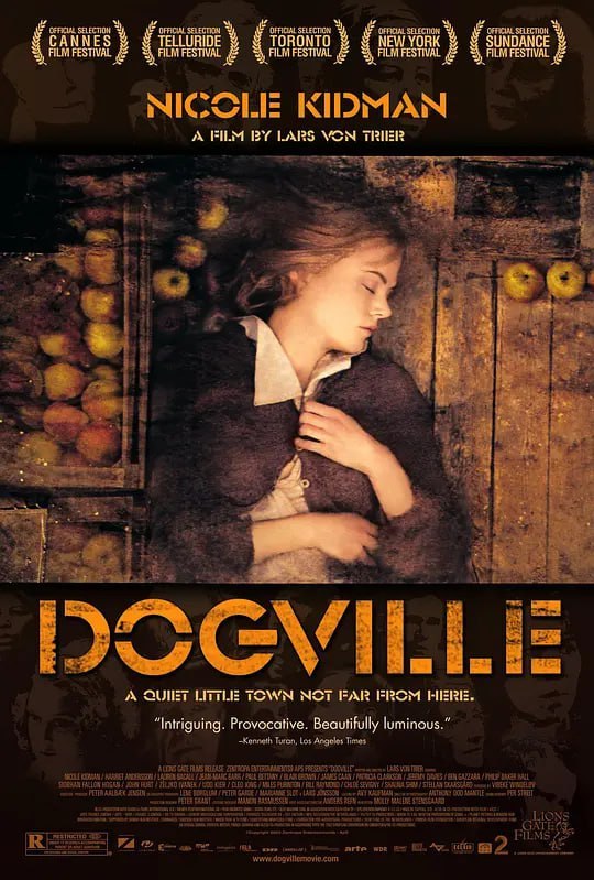 名称：狗镇 Dogville (2003)描述：封闭守旧的美国小镇闯进了一个神秘女子格蕾斯(妮可•基德曼 Nicole Kidman 饰)