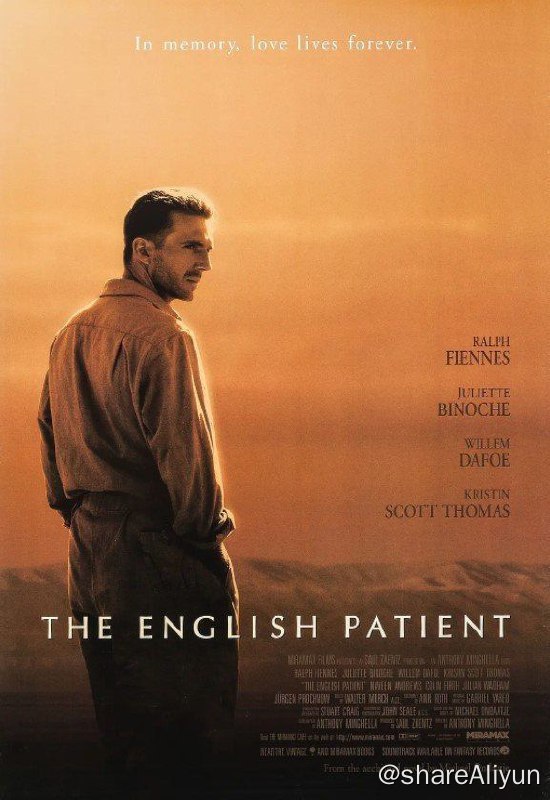 名称：英国病人 (1996) 1080P 国英双音轨 默认英语 中字内嵌字幕描述：一架英国飞机在飞越撒哈拉沙漠时被德军击落，机师由于受伤，想不起自己是谁，因此被叫做“英国病人”