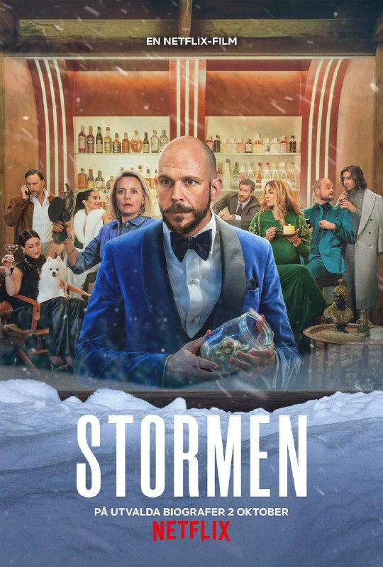 名称：风暴生日宴 Stormen (2026)描述：几个大学老友被一场暴风雪困在了一家豪华旅馆，原本其乐融融的庆生宴随之演变成一场背叛、怨恨和不折不扣的混乱