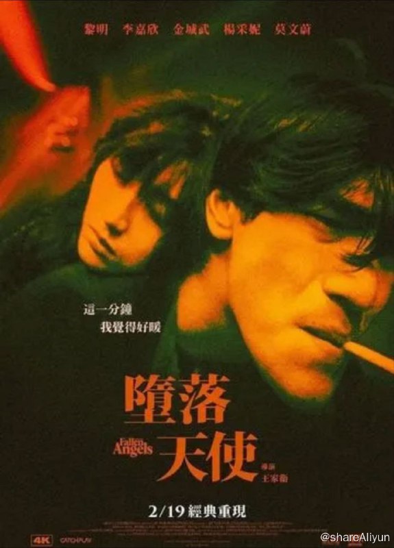 名称：堕落天使 (1995) 1080P 国粤双语描述：天使1号（黎明）很懒惰，所以选择做了时间、地点、谁该死都不用操心的杀手