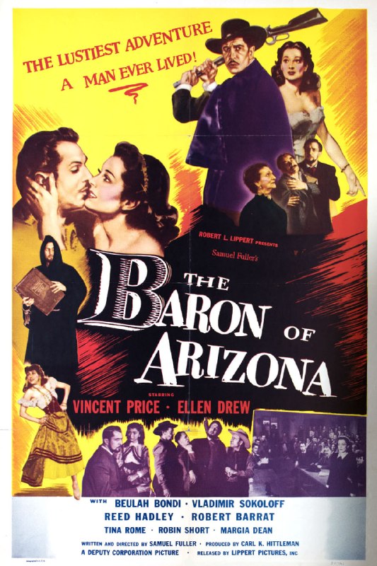 名称：奸雄末路 The Baron of Arizona (1950)描述：这是一部发生于美国19世纪，关于传奇大骗子詹姆斯·安德森·利夫斯的西部历史剧