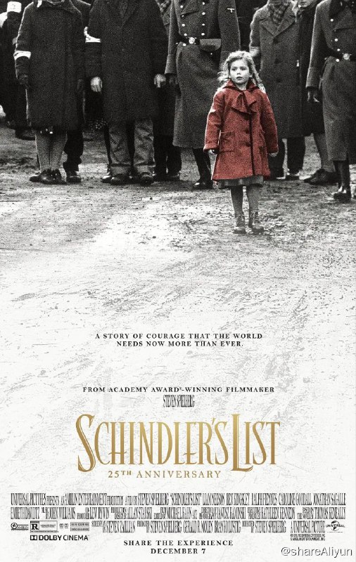 名称：辛德勒的名单 Schindler's List描述：《辛德勒的名单》是由史蒂文·斯皮尔伯格执导，连姆·尼森、本·金斯利、拉尔夫·费因斯、艾伯斯·戴维斯等主演的战争片