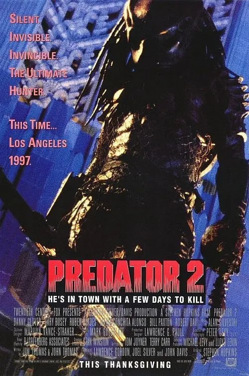 名称：铁血战士2 Predator 2 (1990)描述：洛杉矶最近黑帮的团伙成员一个个被人残忍杀害，警局认为黑帮火拼又开始了