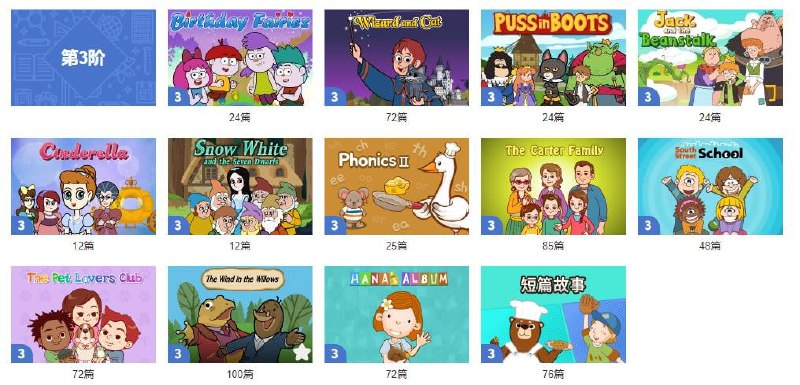 名称：Little Fox一起快乐学英语 第3阶段描述：Little Fox是全球最大的英文动画资源库，是韩国出品的一套体系较完善的动画内容的英语教学，是一个专业少儿英语教育公司