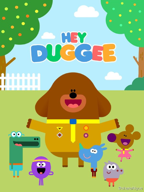 名称：Hey Duggee描述：Hey Duggee是一部深受孩子们喜爱的BBC Ceebies动画，旨在通过充满趣味的故事情节和色彩丰富的动画来激发儿童的学习兴趣