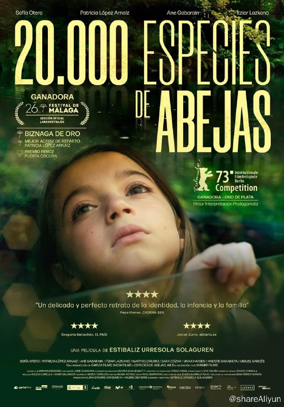 名称：两万种蜜蜂 20.000 especies de abejas (2023) 第73届柏林电影节金熊奖提名描述：8岁露西亚生来就与众不同，她对自己要成为男孩还是女孩举棋不定