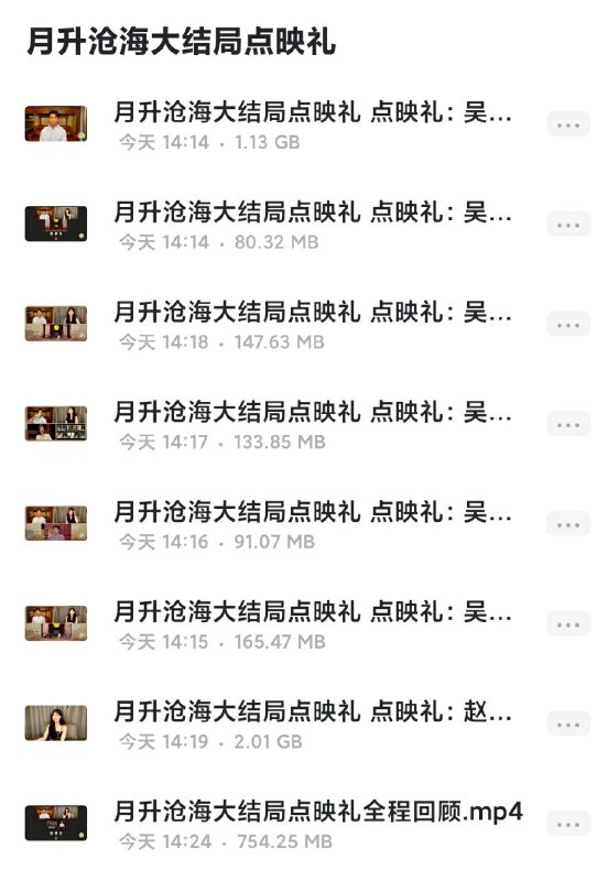 名称：月升沧海大结局点映礼描述：剧集简介将军凌不疑（吴磊 饰）大捷归来，在追查旧案的过程中结识了被罚在乡野“思过”的留守儿童程少商（赵露思 饰），只此一眼，便是万年