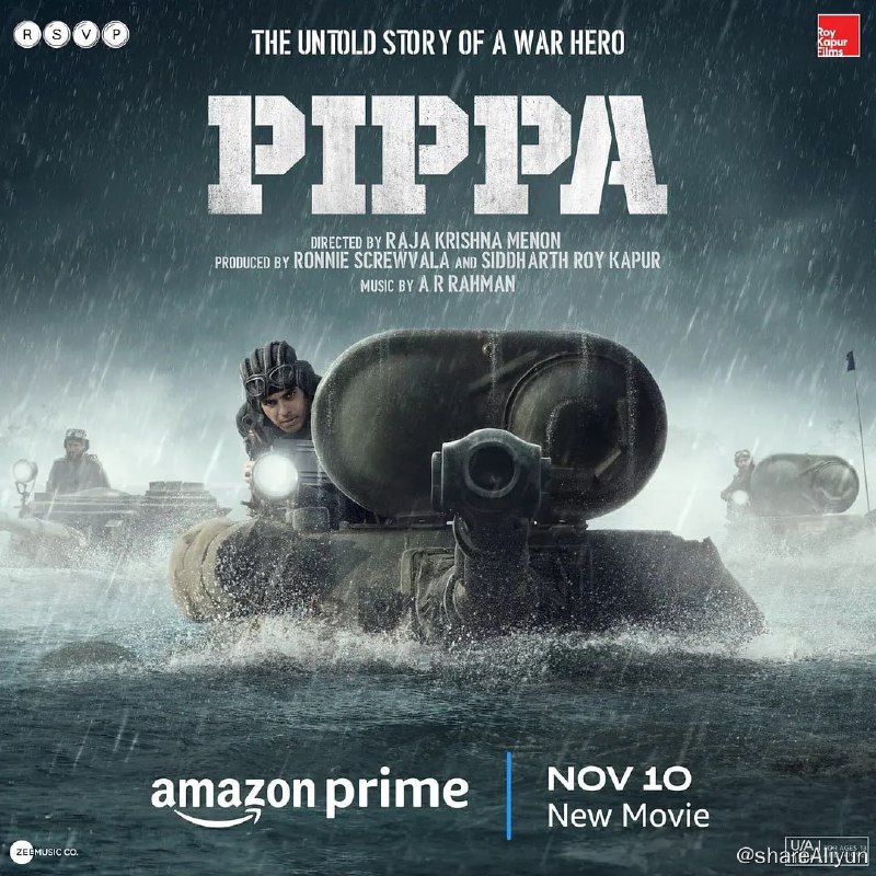 名称：皮帕 Pippa (2023)描述：第三次印巴战争，13天的战争诞生了孟加拉国！关于1971年印巴战争期间与兄弟姐妹一起在东线作战的第45骑兵坦克中队的巴尔拉姆·辛格·梅塔准将在东线作战的故事