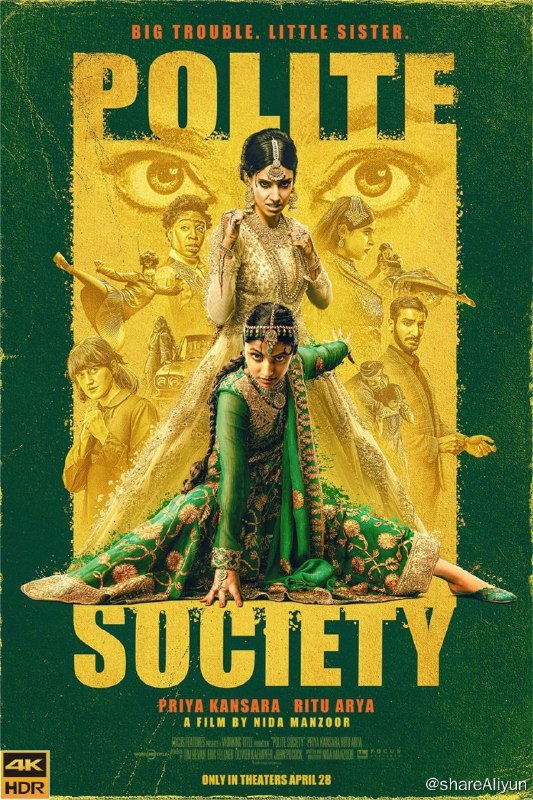 名称：文明社会(2023) 4K HDR 机翻润色描述：雄心勃勃的武术家里亚·汗认为，她必须把姐姐莉娜从即将到来的婚姻中拯救出来