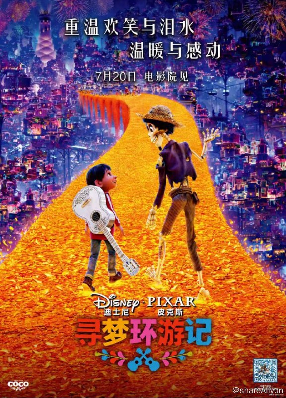名称：寻梦环游记 4K REMMUX描述：该片的灵感源于墨西哥亡灵节，讲述了热爱音乐的小男孩米格和落魄乐手埃克托在五彩斑斓的神秘世界开启了一段奇妙冒险旅程的故事