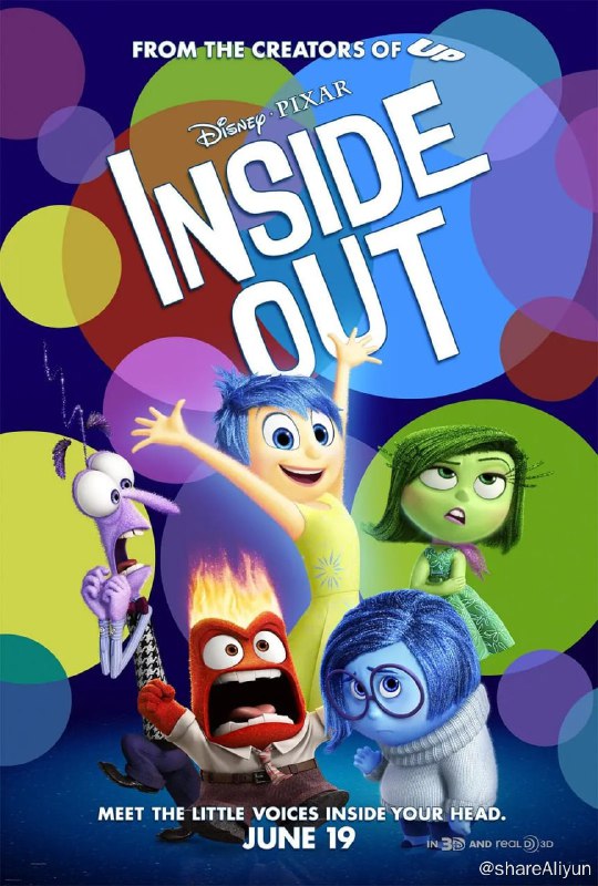 名称：头脑特工队 Inside Out (2015)描述：可爱的小女孩莱莉（凯特林·迪亚斯 Kaitlyn Dias 配音）出生在明尼苏达州一个平凡的家庭中，从小她在父母的呵护下长大，脑海中保存着无数美好甜蜜的回忆