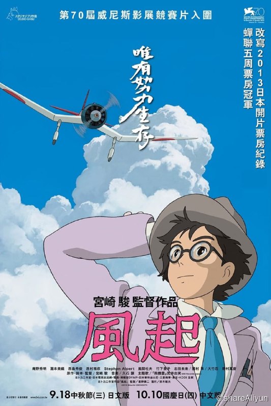 名称：起风了 (2013) [6.45G+32.31G] 自选描述：堀越二郎是世界著名的工程师和飞机设计师，设计了一系列的军用飞行器，而这其中又以舰载零式战机为其运用最广泛、最知名的代表作