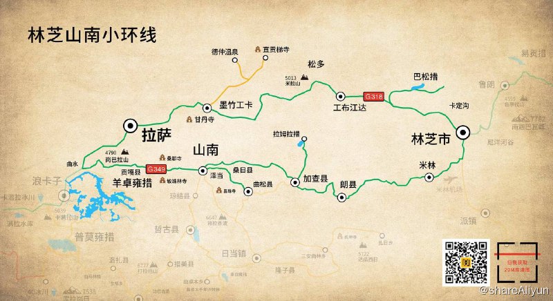 名称：自驾进藏全线路高清图描述：自驾进藏全线路链接：