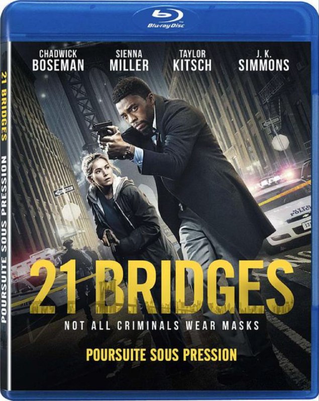 名称：21座桥 4K(2160P)                     REMUX (蓝光 原盘)描述：21 Bridges影片年代：2021影片产地：美国对白语音：英语影片字幕：中字外挂字幕电影简介：该片讲述了一名来自纽约的侦探，在一起严重的毒品抢劫案后，卷入一场阴谋的故事