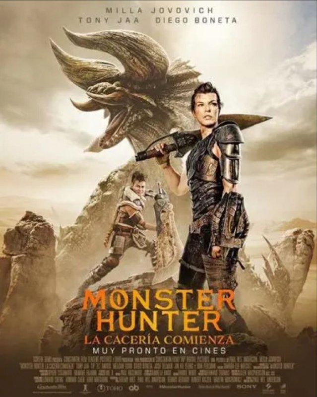 名称：怪物猎人  4K(2160P)                     REMUX (蓝光 原盘)描述：Monster Hunter影片年代：2020影片产地：美国对白语音：英语影片字幕：中字外挂字幕电影简介：在我们的世界背后，还有另外一个世界：这里满是危险而强大的怪物，用它们的凶残奠定了在这个世界的统治地位