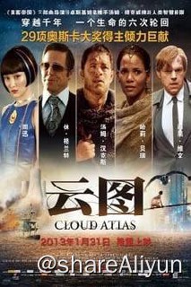 名称：云图(2012) REMUX 外挂中字描述：2012年，英国伦敦，被囚禁在养老院的出版商蒂莫西·卡文迪什（吉姆·布劳德本特 Jim Broadbent 饰）揣着一叠由女记者写成的纪实文学，打算将自己的“越狱经历”拍成电影；乌托邦未来，首尔，餐厅服务员克隆人星美-451（裴斗娜 Doona Bae 饰）开始形成自我意识和反抗人类，她在人类图书馆看了一部飞跃老人院的电影；文明毁灭后的未来，夏威夷，牧羊土着扎克里（汤姆·汉克斯 Tom Hanks 饰）对高科技文明的先知心怀敌意，他的部落唯一相信的女神叫星美……  　　链接：