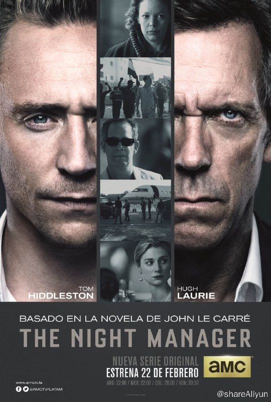 名称：夜班经理《美剧》豆瓣7.3分 中英字幕描述：乔纳森（汤姆·希德勒斯顿 Tom Hiddleston 饰）曾是一名在伊拉克前线拼杀的士兵，退伍后，他来到了一间富丽堂皇的酒店之中，在此担任夜班经理的职务