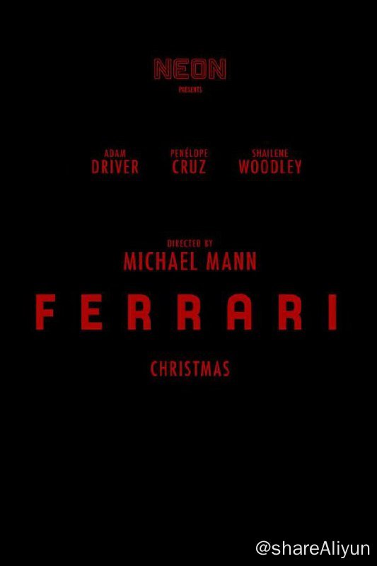 名称：法拉利 Ferrari 中英双字描述：该片剧本改编自布洛克·耶茨1991年出版的小说《恩佐·法拉利：男人·汽车·比赛》，由曾执导过电影《盗火线》、《迈阿密风云》的著名导演迈克尔·曼执导