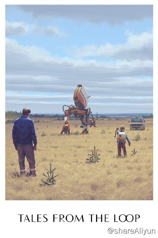 名称：环形物语 Tales From The Loop (2020)描述：画作探索了一群生活在“The Loop”之上的人民的生活，The Loop是一个为了探索和解开宇宙奥秘的机器，它使以前只有科幻小说里才有的东西成为可能