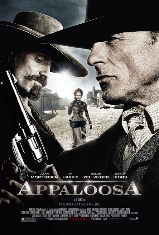 名称：阿帕鲁萨镇 Appaloosa (2008)描述：这是一部根据Robert B. Parker的同名原著改编的西部片，由艾德·哈里斯自导自演
