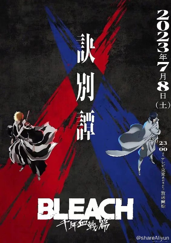 名称：死神 千年血战篇  第二季 (2023) 更10描述：故事的主角黑崎一护是个看似暴力、单薄，实质上善良、勇敢、爱护家庭的少年，并且拥有能看见灵的体质
