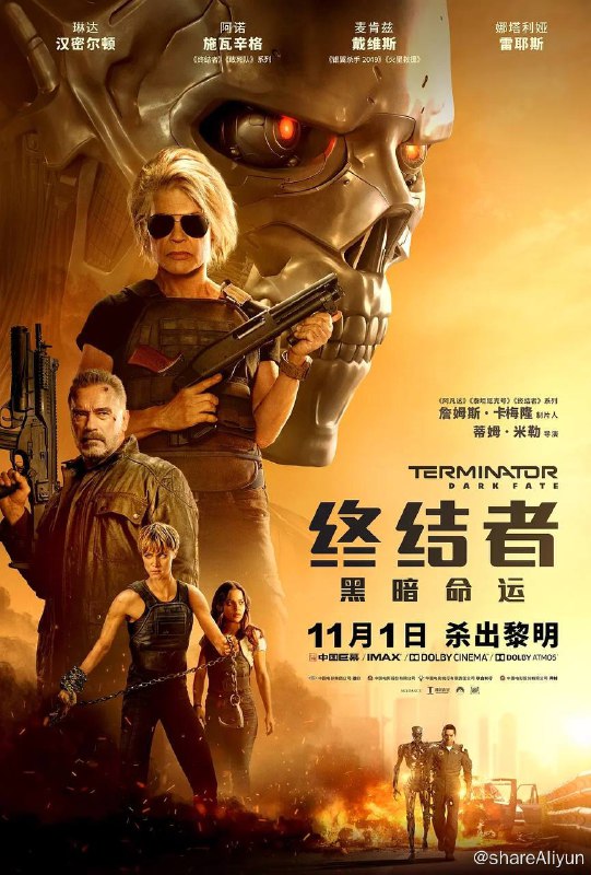名称：终结者 全6部 4K原盘REMUX 杜比视界 国英双音 特效字幕描述：1，3为1080原盘封装