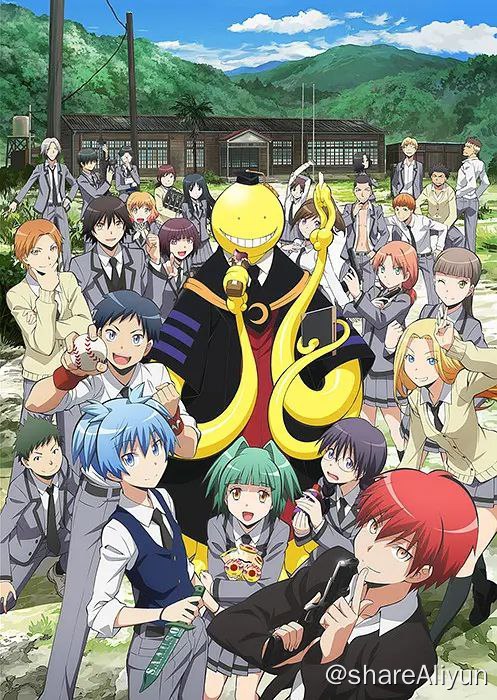 名称：暗杀教室》 🎉 | 动漫+真人版+剧场版 | 中文字幕🎊描述：导演: 岸诚二 / 木野目优 / 野亦则行 / 小林孝志 / 向井雅浩 / 镰田祐辅 / 仁昌寺义人 / 丝贺慎太郎编剧: 上江洲诚 / 松井优征主演: 福山润 / 渊上舞 / 洲崎绫 / 冈本信彦 / 佐藤聪美 / ...类型: 动画制片国家/地区: 日本语言: 日语首播: 2015-01-10(日本)单集片长: 25分钟暗杀教室的剧情简介 · · · · · ·　　故事发生在椚丘中学三年E班，表面上，这是一个普通的班级，然而实际上，这里聚集着的均是技艺高超冷酷无情的杀手