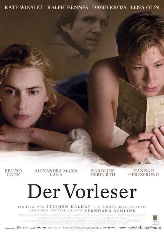 名称：朗读者 The Reader (2008)描述：15岁的少年米夏·伯格（大卫·克劳斯 David Kross 饰）偶遇36岁的中年神秘女列车售票员汉娜（凯特·温丝莱特 Kate Winslet 饰），后来两个发展出一段秘密的情人关系