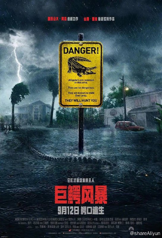 名称：巨鳄风暴 4K原盘REMUX 杜比视界 内封字幕描述：故事发生在位于美国佛罗里达州的一座小镇内，一场猛烈的飓风在居民们措手不及的情况下袭击了该小镇