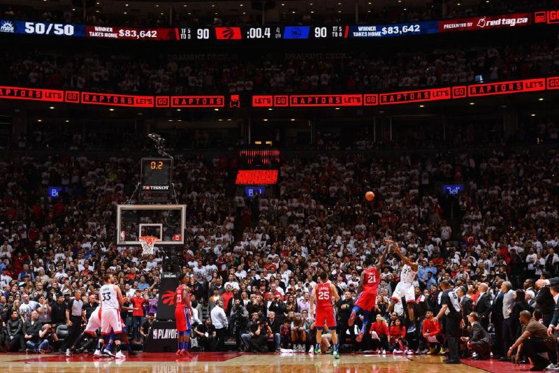 名称：2018-19赛季NBA季后赛东部半决赛猛龙VS76人第七场描述：北京时间2019年5月13日，NBA季后赛东部半决赛第七场较量展开，猛龙今日回到主场迎战76人，双方经过六场比拼战至3-3平，本场抢七之战势必分出胜负，胜者将与雄鹿会师东决，负者则宣告赛季结束，此役势必又是一场恶战