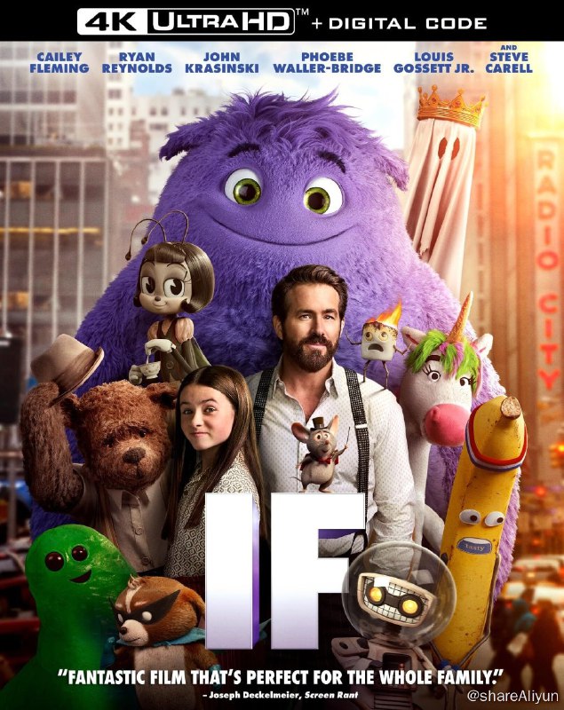 名称：《神秘友友》4K原盘REMUX [HDR 杜比视界] [国英双语] [中英双字+官译中字]描述：神秘友友的剧情简介 · · · · · ·  回到孩童时住过的家，少女碧（凯莱·弗莱明 Cailey Fleming 饰）在一个深夜中与神秘男子卡尔文（瑞安·雷诺兹 Ryan Reynolds 饰）结识，令她意想不到的是，这个居住在自家楼上的男子居然经营着一个奇妙非凡的“友介所”，众多存在于想象中的神秘“友友”打破次元壁走进现实，各个独一无二萌力拉满