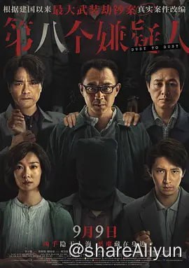 名称：第八个嫌疑人 (2023)4K60FPS&4K.HQ.DDP5.1描述：一九九五年，广东发生一起大型武装劫钞案，一辆银行运钞车被五名持枪匪徒抢劫，损失高达一千五百万，三名押钞员更在事件中丧生