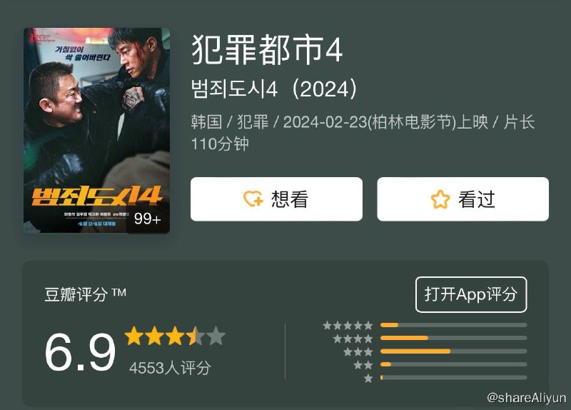 名称：犯罪都市4 (2024)描述：「怪物刑警」马锡道（马东石 饰）这次要对抗的是规模最大的网络非法赌博组织首脑．白昌其（金武烈 饰），他是特种部队佣兵出身的恶徒；另外还要对付IT业界出身的天才CEO．张东哲（李东辉 饰）