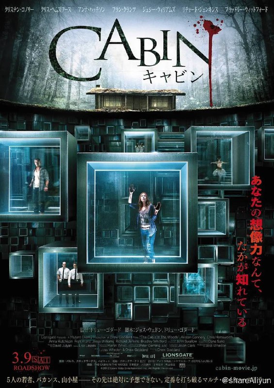 名称：林中小屋 4K原盘REMUX 杜比视界 内封字幕描述：在一个明媚的日子里，同在一所大学的荷登（杰西·威廉姆斯 Jesse Williams 饰）、马提（弗兰·克朗茨 Fran Kranz 饰）、茱尔丝（安娜·哈彻森 Anna Hutchison 饰）、戴娜（克里斯汀·康奈利 Kristen Connolly 饰）以及科特（克里斯·海姆斯沃斯 Chris Hemsworth 饰）等5人驱车前往位于深山老林的小木屋中度假