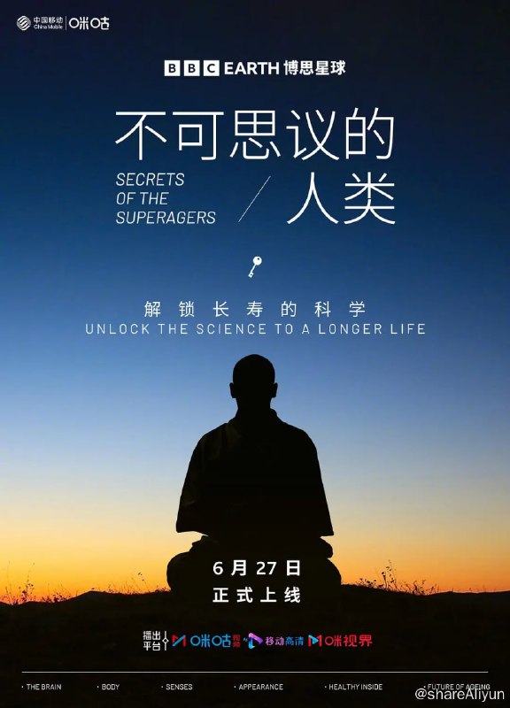 名称：不可思议的人类 第一季(2023)描述：人类可以延缓衰老吗？衰老真的能被逆转吗？让科学家震惊的长寿真相又是什么？……带着这些疑问，来纪录片《不可思议的人类》中探寻吧！主持人 Michael Mosley 博士将用科学为你解密如何延年益寿