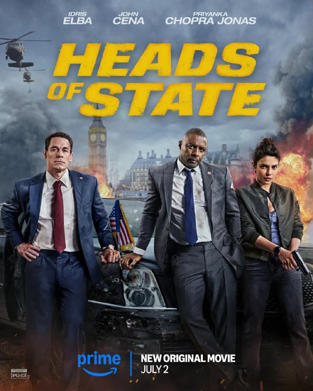 名称：国家元首 Heads of State (2025)描述：英国首相(伊德里斯·艾尔巴 Idris Elba 饰)和美国总统(约翰·塞纳 John Cena 饰)的公开争执让两国联盟岌岌可危