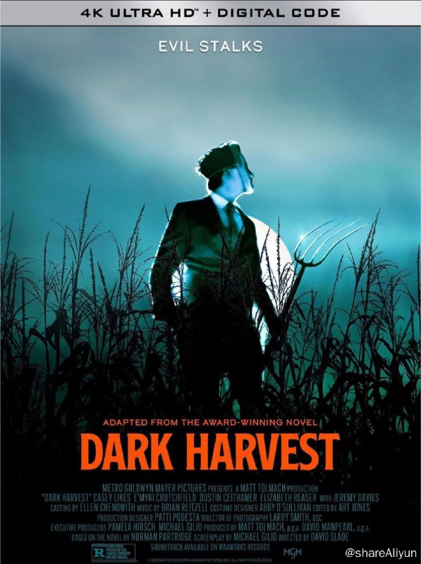 名称：黑暗收割 (2023) 4K 中字内嵌字幕描述：大卫·斯雷德(《汉尼拔》)将为米高梅执导新片[黑暗收割](Dark Harvest，暂译)