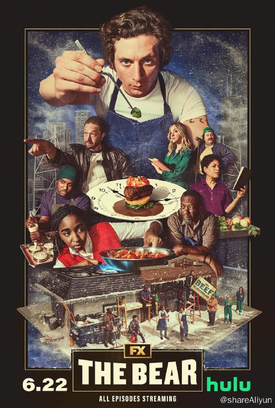 名称：熊家餐馆 第二季 The Bear Season 2 (2023) 10集完结描述：讲述来自高级餐饮界的年轻的厨师Carmy回到芝加哥经营家族三明治店的故事